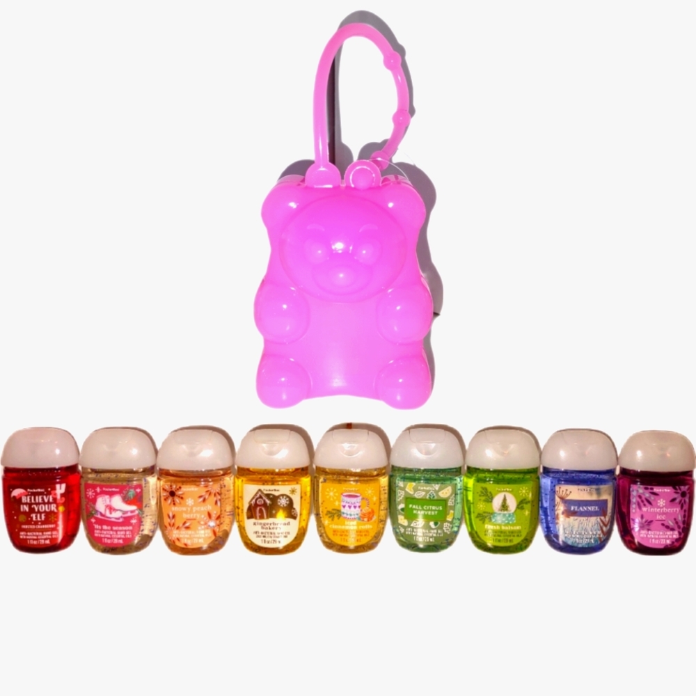 Gummy Bear Holder and 9 BN Unused Pocketbacs 10ct. Set